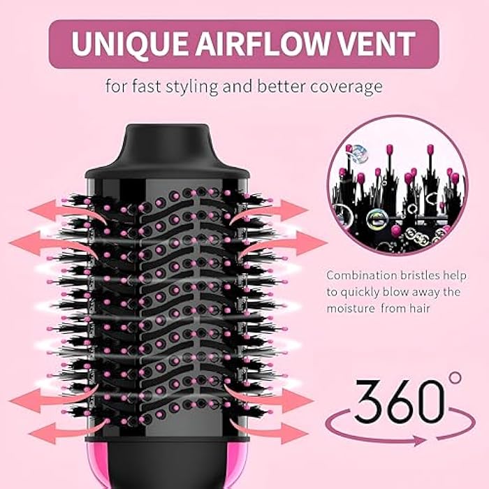 Hair styler-high speed electric hair brush with hot air to increase density and get a shiny finish, ideal for quick and easy styling - Image 5
